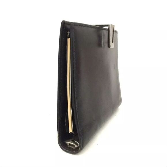 Authentic GUCCI G Logo Black Leather Agenda Notebook Cover/6X1318 - Picture 2 of 8